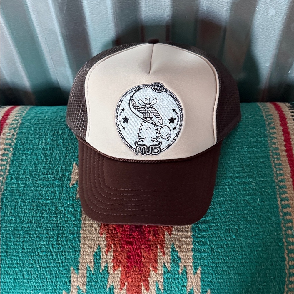 Brown and Cream Women's Trucker Hat